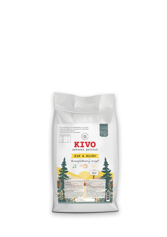 Kivo Kat Sterilised/Senior - Kip &amp; Rijst | 5kg